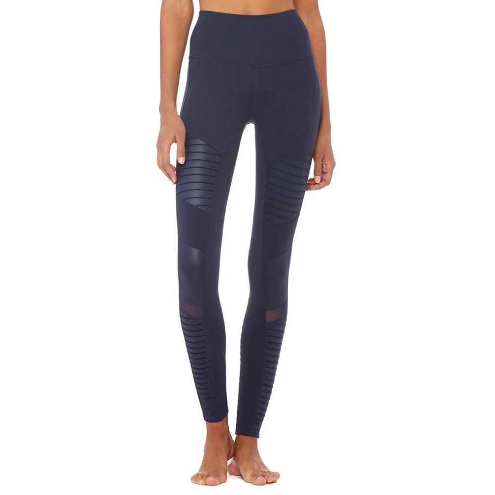 ALO YOGA HIGH-WAIST MOTO LEGGING Navy XS